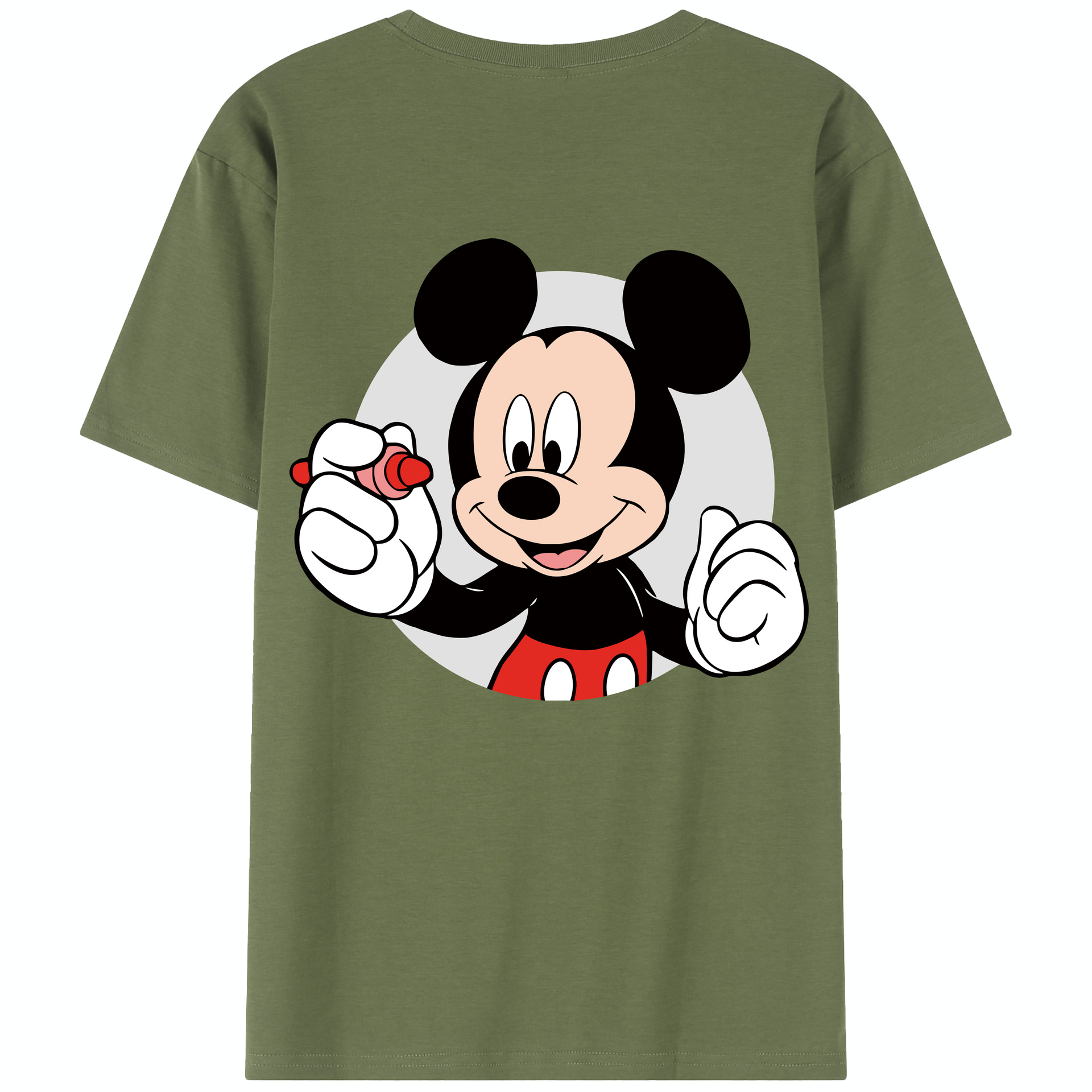 （画像用） ミッキーマウス Mickey Mouse 綿100％半袖Tシャツ（背面プリント）